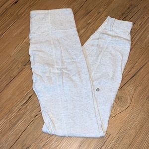 Light Grey/White Lululemon Sweatpant Joggers